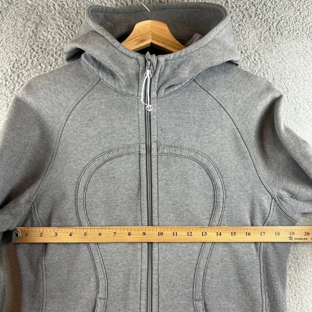 Lululemon Scuba Sparkle Special Edition Hoodie Grey Fleece Thumbholes 10